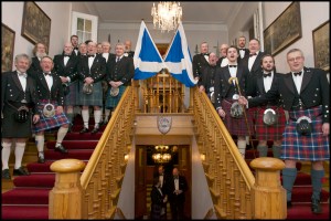 Singing Happy Birthday Robert Burns.